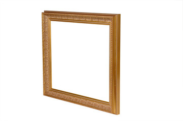 Gold Picture Frame on White