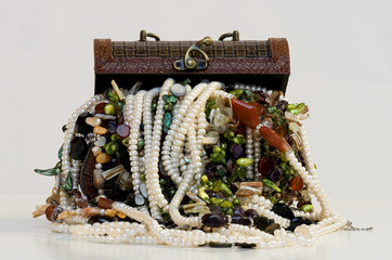 Chest full of jewelry treasures