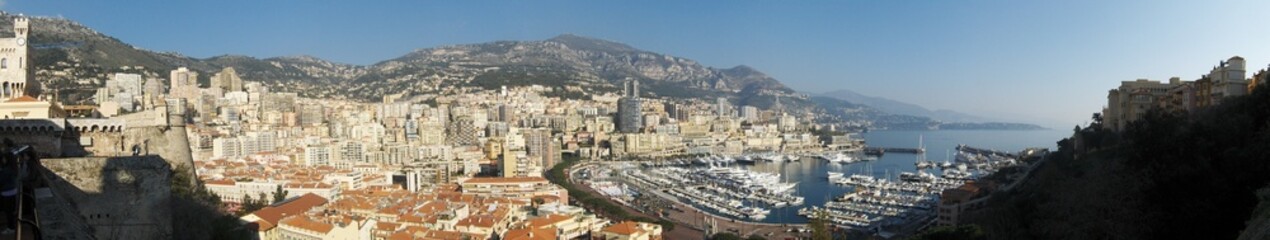 Monaco, vue du Rocher, panorama