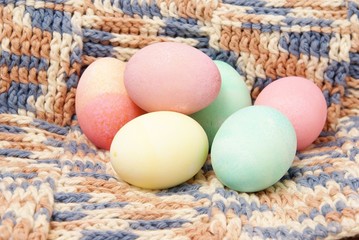 Colored Eggs on Crochet