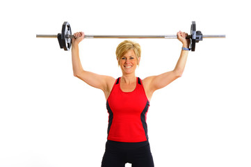 Health and Fitness Woman with Weights
