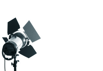 studio light siluet isolated only white