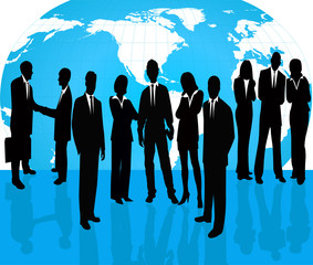 Business Team - vector silhouette 
