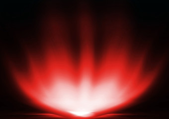 Burning flames on the black; computer generated illustration