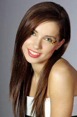 Naklejka premium Portrait of a beautiful sexy girl.