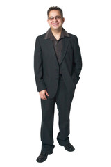 Joyful young business man