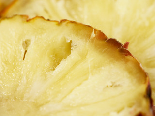 Close-up of a slice of pineapple