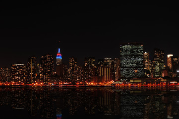 Obraz premium Night view of New York city