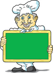 Chef with Chalkboard