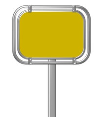 gelbes schild - ortsnamen