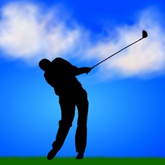 golfspieler - golfplatz