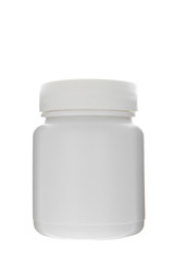 Can for pills isolated ower white background