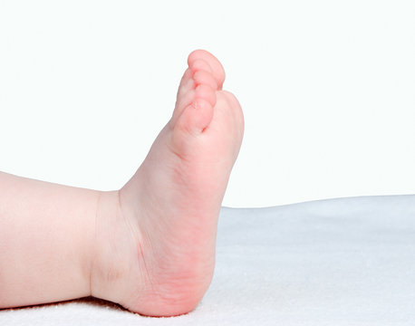An image of baby's foots,Baby feet.Child stalk