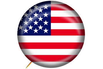 USA Button Pin