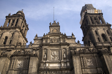 Fototapeta na wymiar Metropolitan Cathedral Zocalo Mexico City