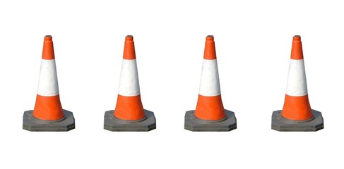 Row of traffic cones