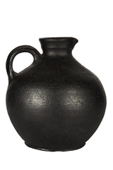 Beautiful ancient jug on a white background