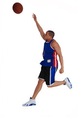 joueur de basket lancant le ballon
