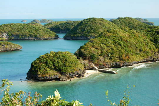 Arial view from Govenors Island, Hundred Islands resort