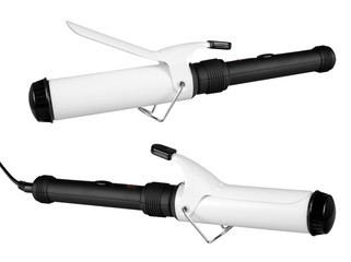 Fototapeta premium Curling iron set isolated on white background