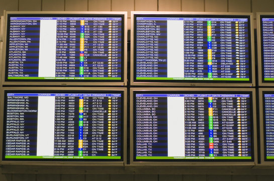 Information board - O'Hare International Airport