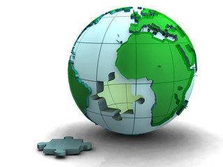 Fototapeta premium terre puzzle