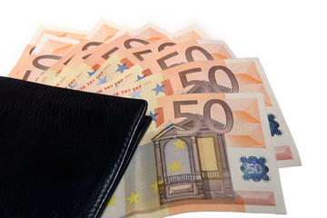 Cartera con billetes de 50 euros