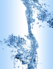The abstract water splash background