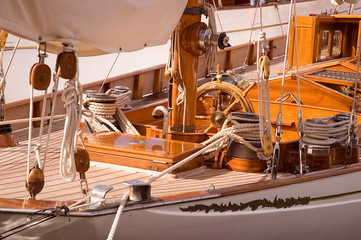 Classic Yacht 2 - Teak Deck and Wheel