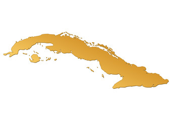 Carte de Cuba marron