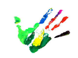colored hand print