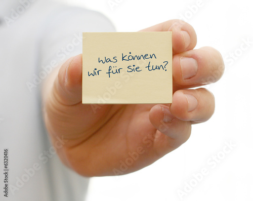 Was Kann Ich Für Sie Tun
