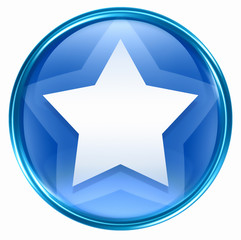 Obraz premium star icon blue, isolated on white background.