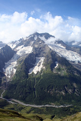 Main Caucasus range. Dombai, Caucasus, Russia.