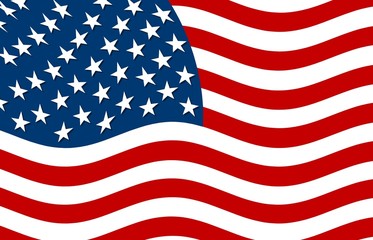 Fototapeta premium wehende us flagge