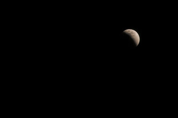 The moon during a rare lunar eclipse.