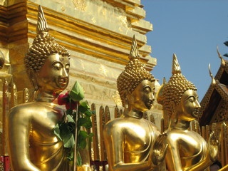 Statue de Boudha au Doi Su Thep, Chiang Mai Thailande