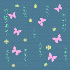 pink butterfly gift bag