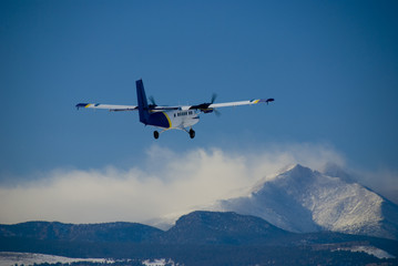 Fototapeta na wymiar Samolot na Bluebird popołudnie w Boulder w stanie Kolorado