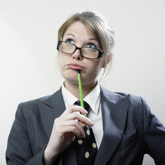Businesswoman Thinking