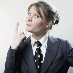Businesswoman pointing