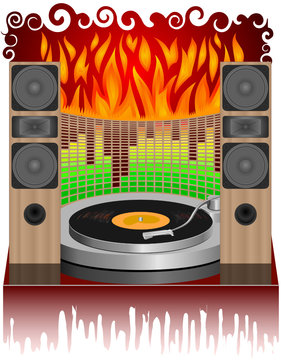 abstract musical background, vector