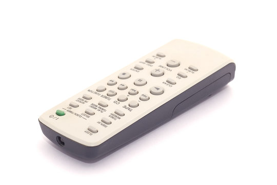 TV remote isolated on white.