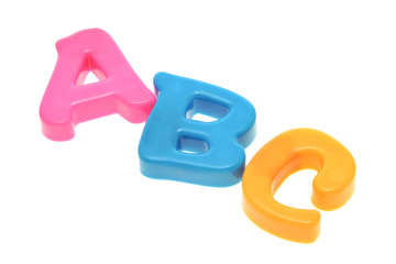 ABC color alphabets on white background