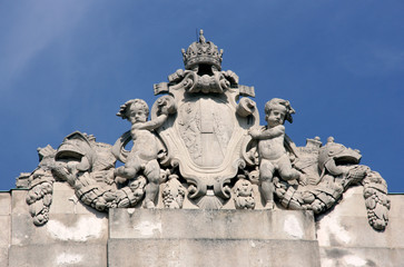 Detail of Hofburg palace in Vienna (Austria).