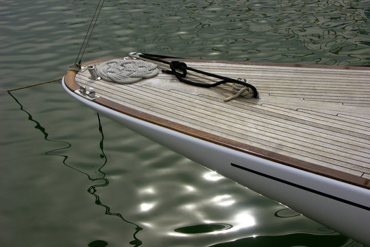 Heck einer klassischen Yacht