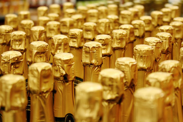Close up view of Champagne corks (shallow DOF)