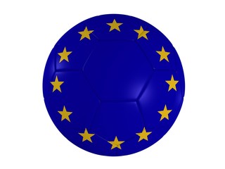 fußball mit europaflagge