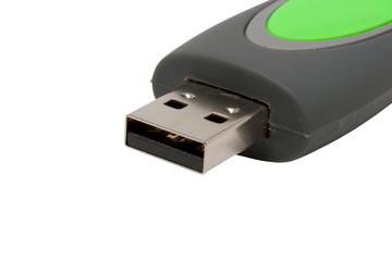 Usb flash drive in rubber coating isolated