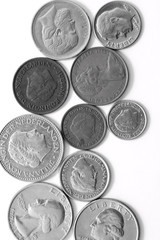 Silver coins with portrets